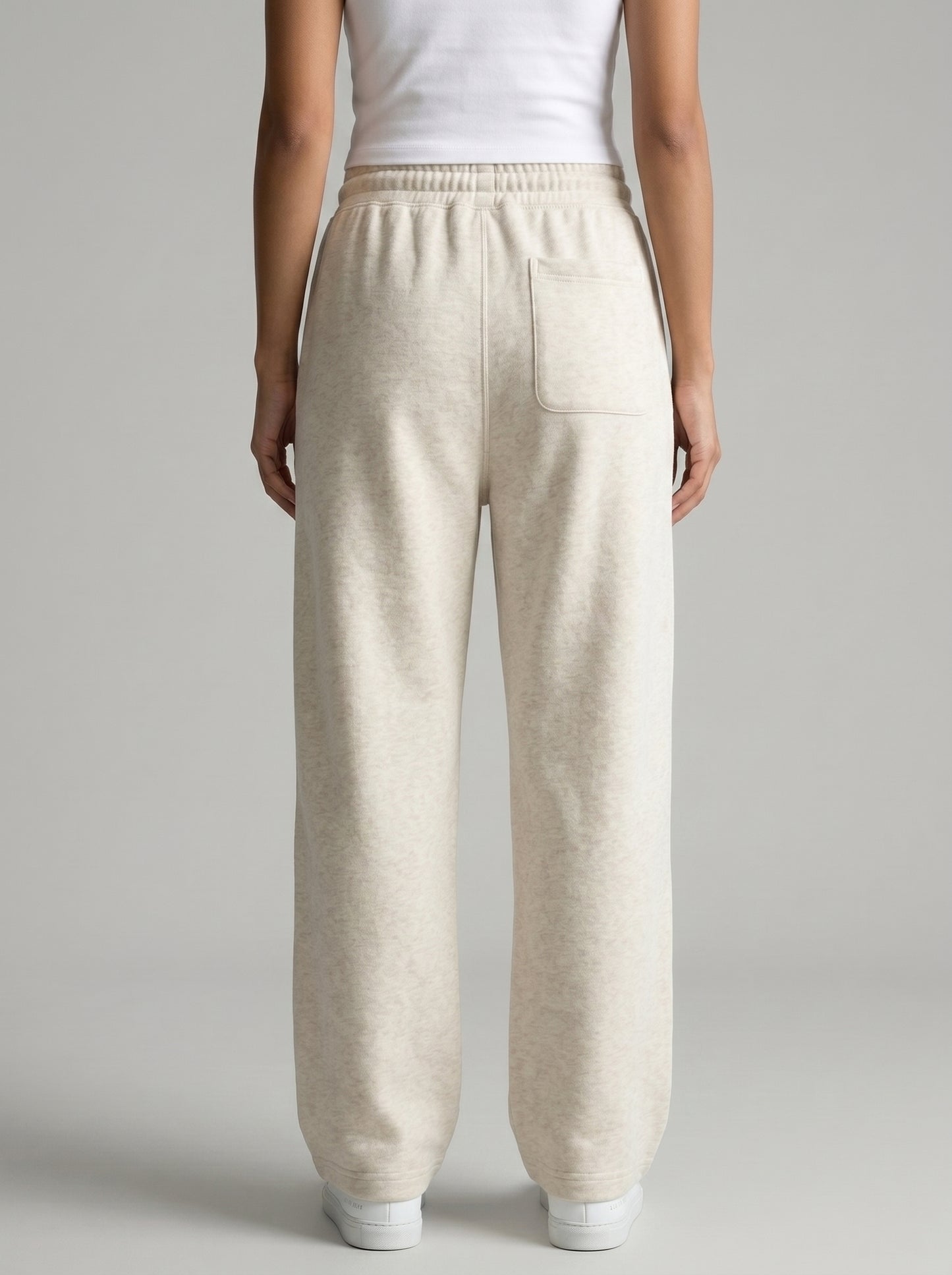BEEKULT Women’s Premium Honeycomb Cotton Sweatpants – Cream