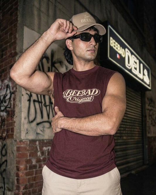 BEEKULT Original Sleeveless Tee – Maroon
