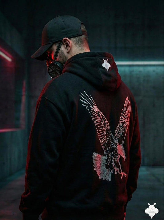 BEEKULT Blackout Eagle Hoodie