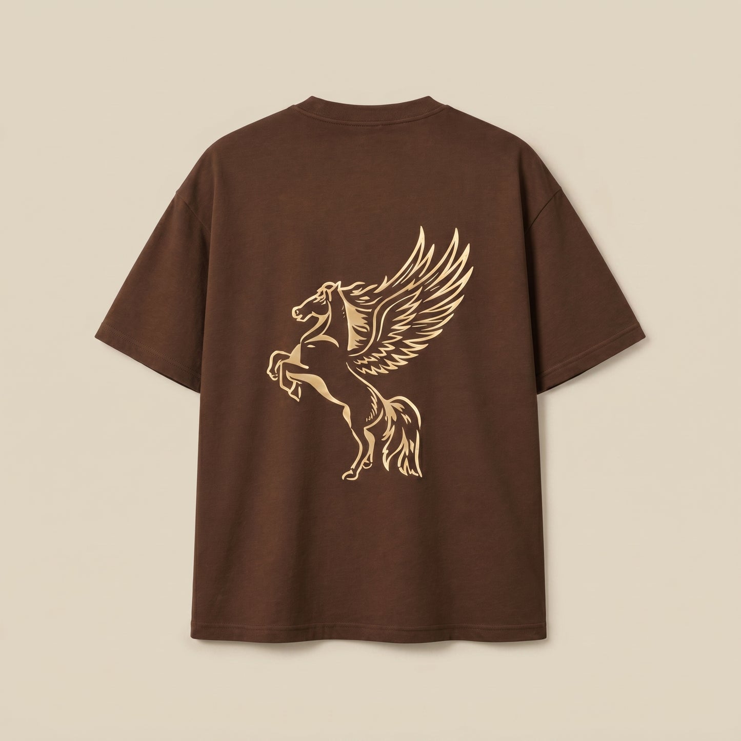 BEEKULT Pegasus Oversized T-Shirt – Brown