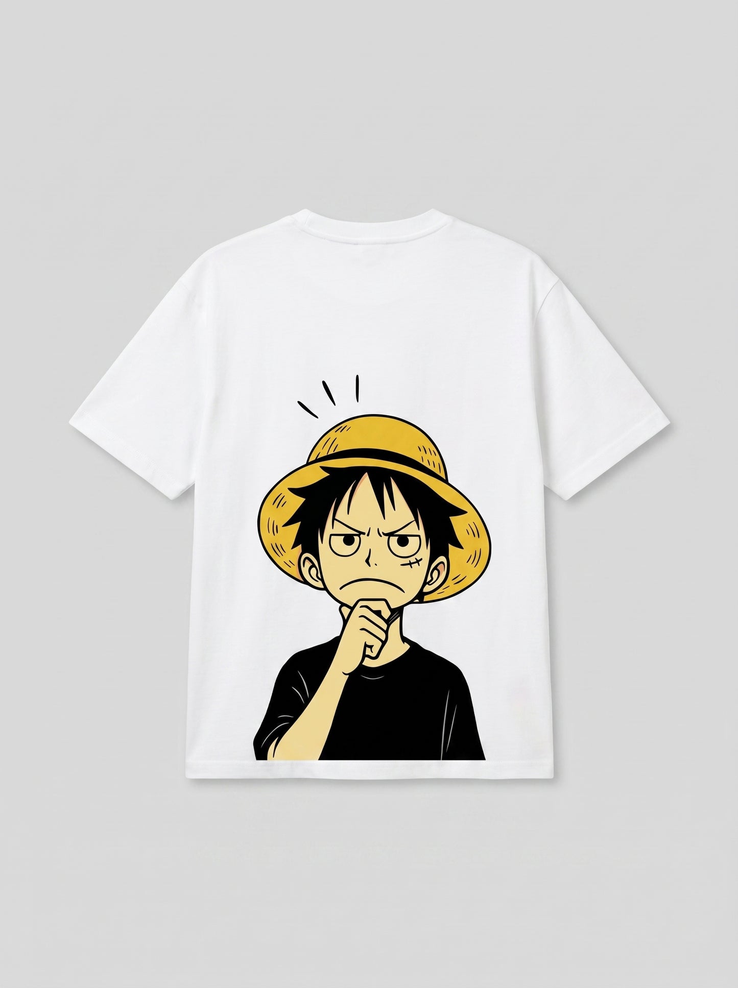 BEEKULT Straw Hat Graphic Oversized T-Shirt – White