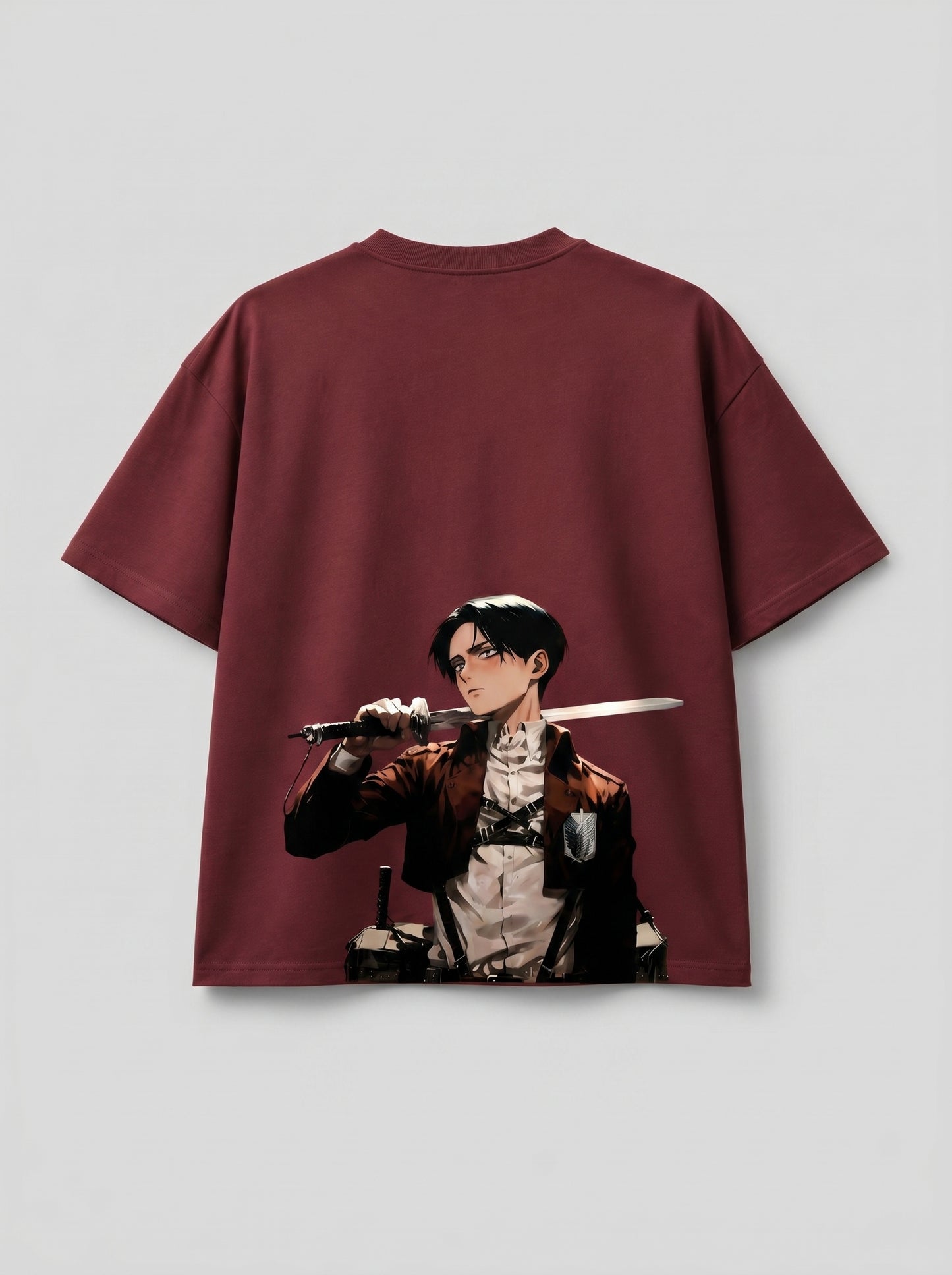 BEEKULT Blade Graphic Oversized T-Shirt – Maroon