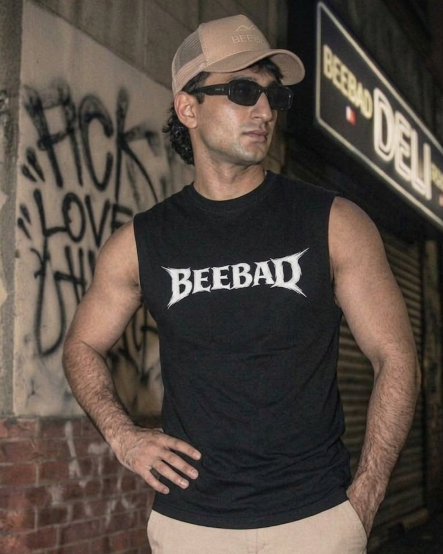 BEEKULT Logo Sleeveless Tee – Black