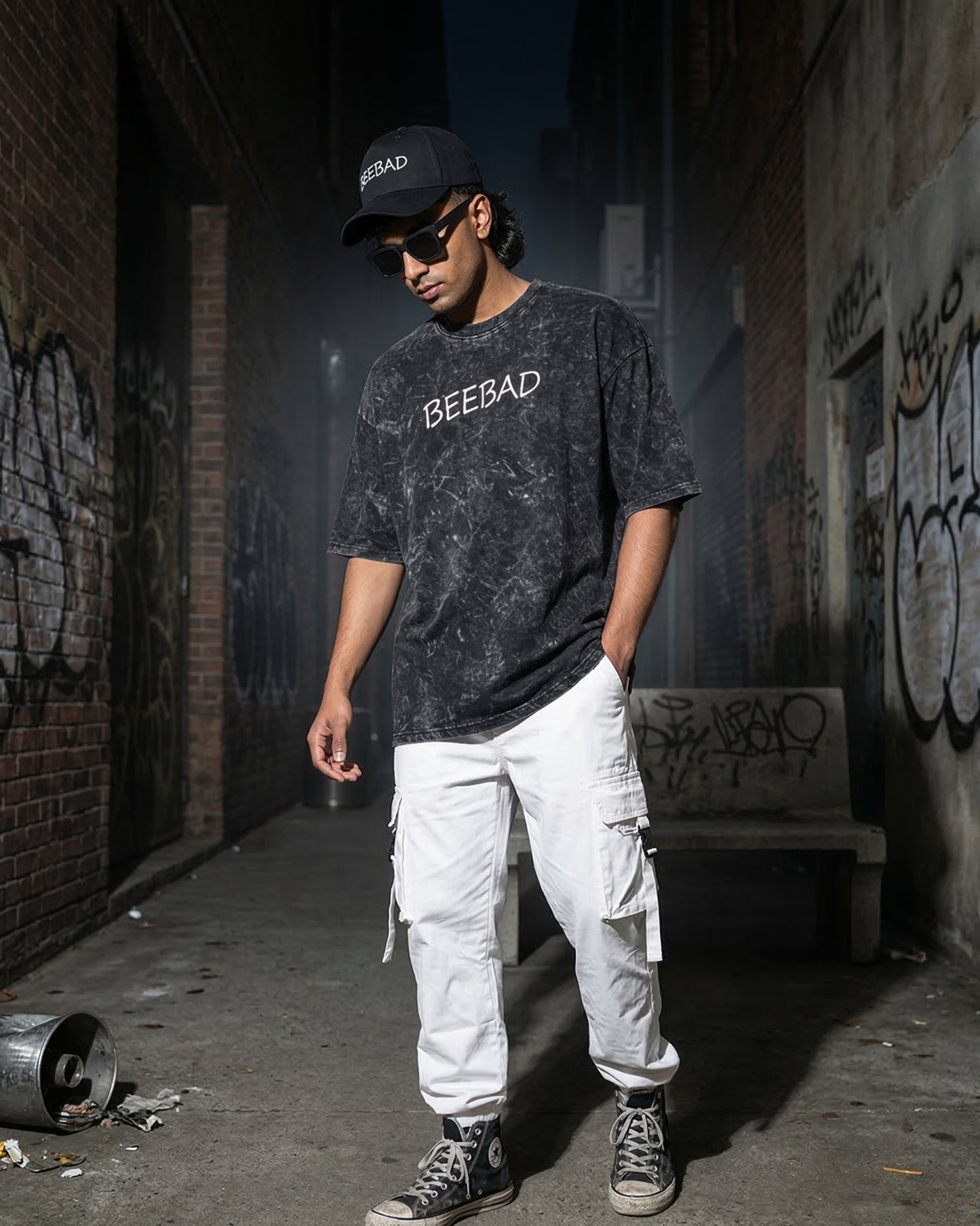 BEEKULT Acid Wash Oversized T-Shirt