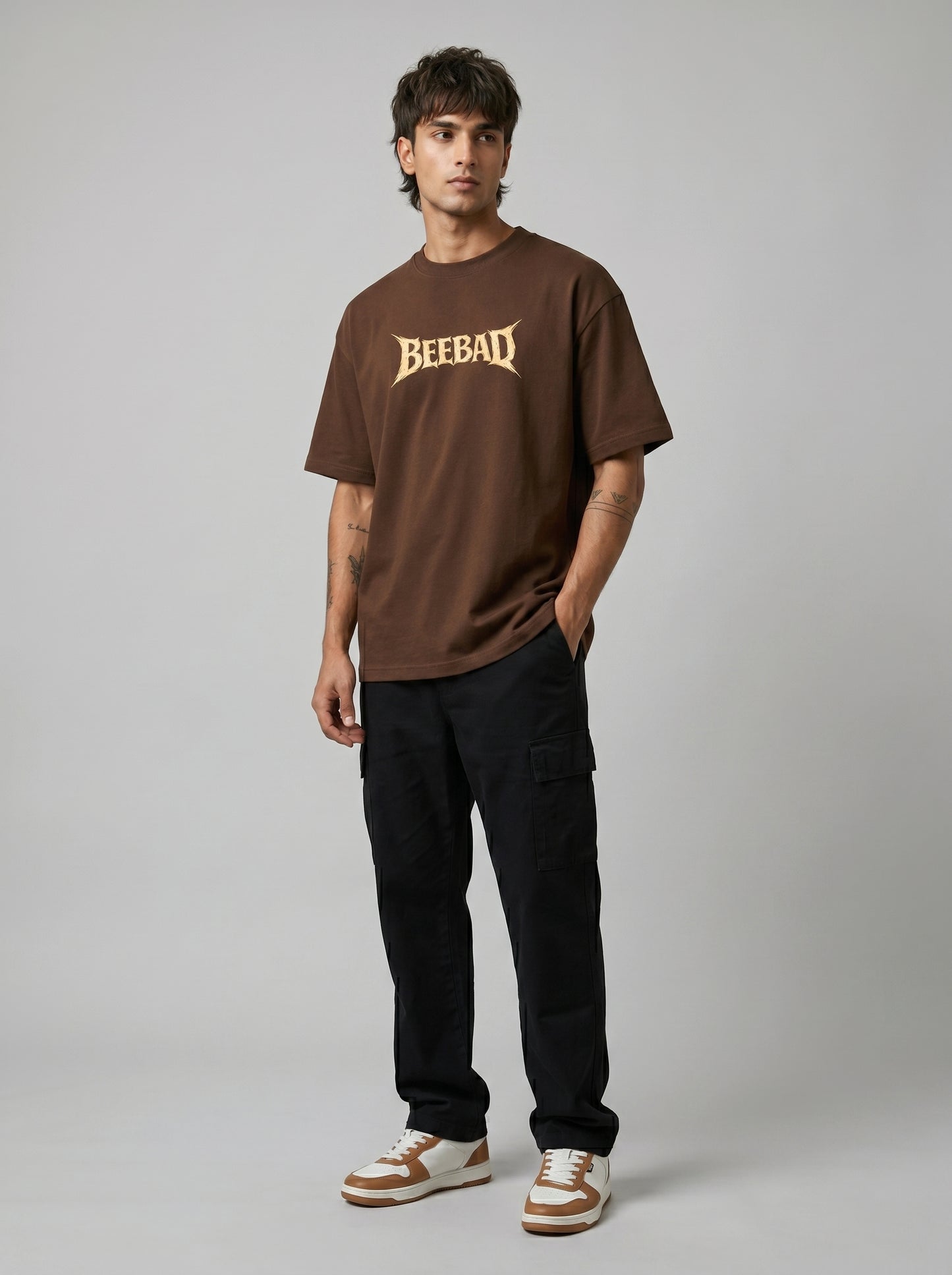 BEEKULT Pegasus Oversized T-Shirt – Brown