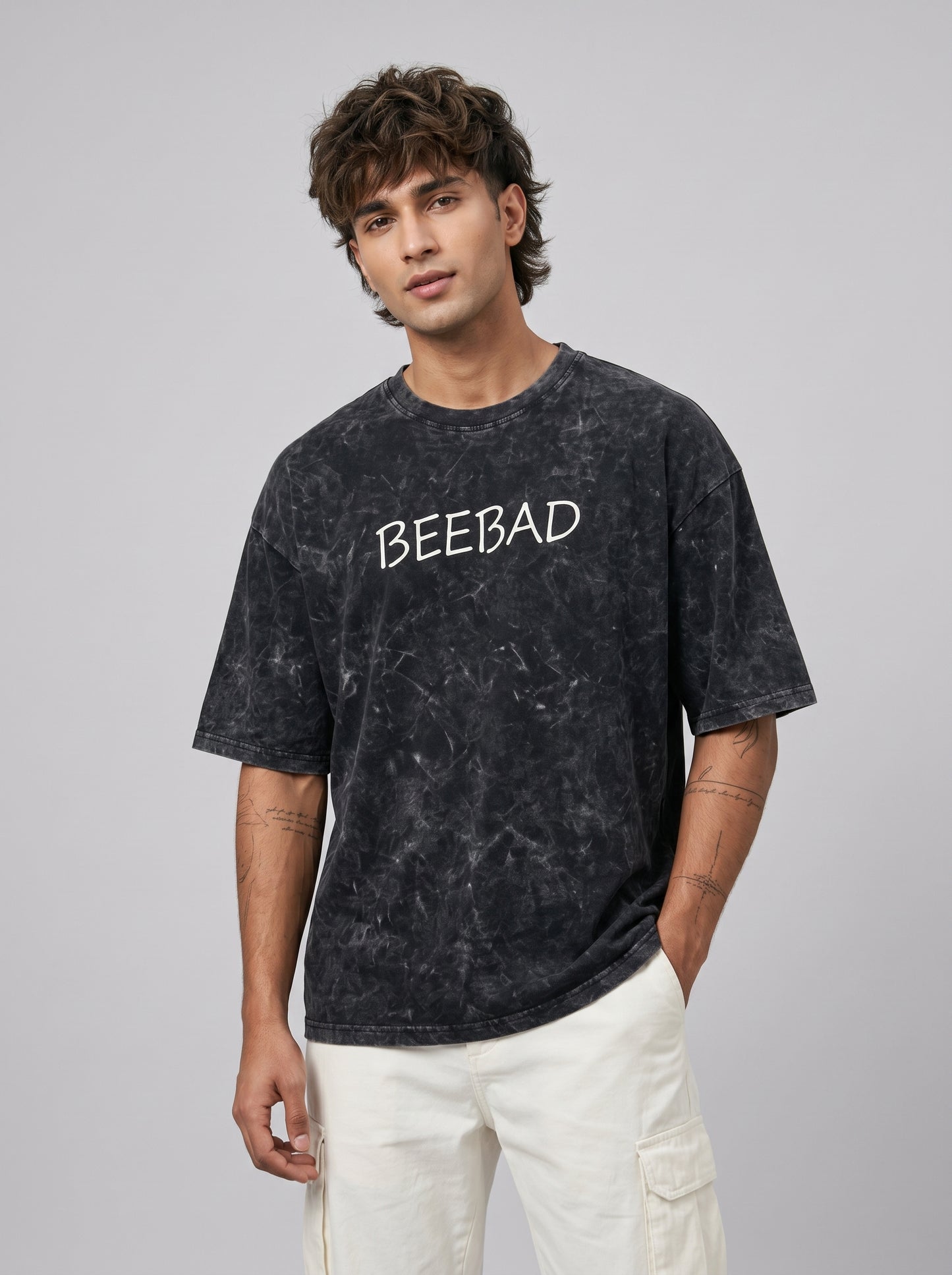 BEEKULT Acid Wash Oversized T-Shirt